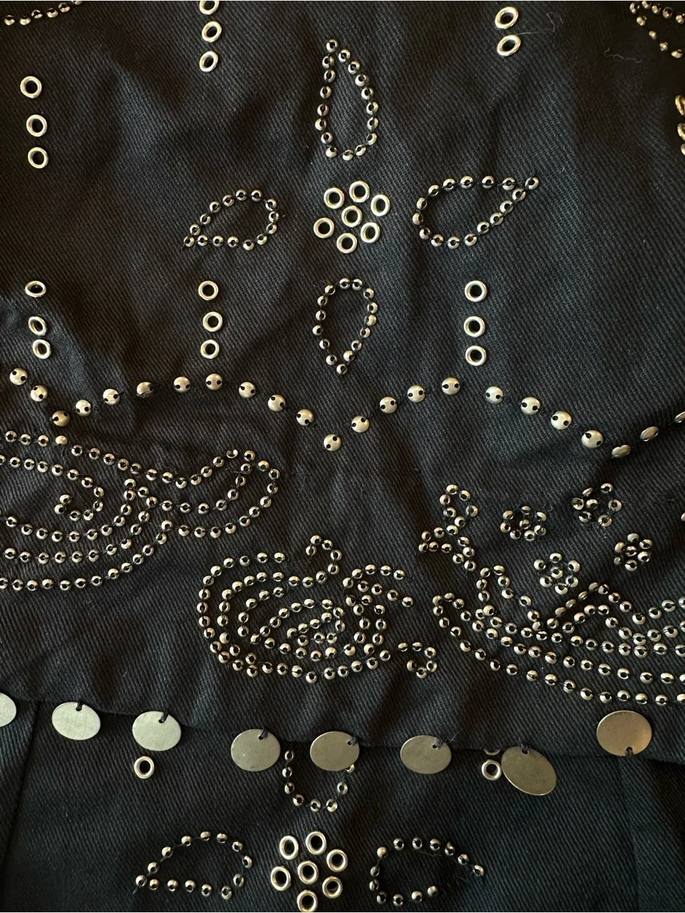 Free People Black Studded Mini Dress